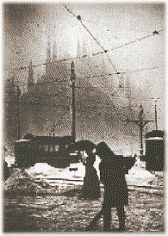 Inverno a Milano verso il 1900